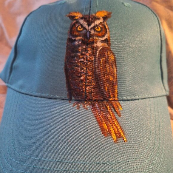 Hand-Painted Owl Hat - Picture 2 of 8